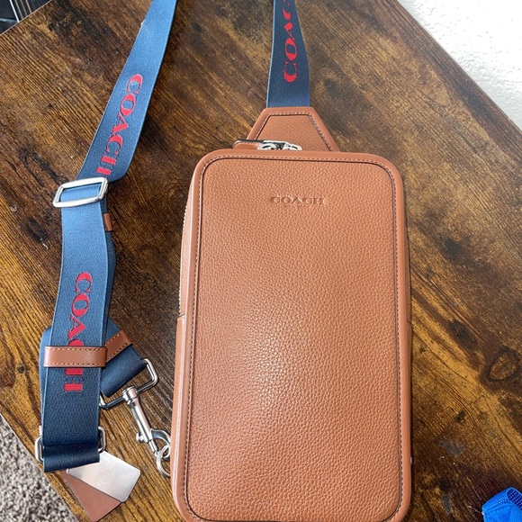 Coach Tan Leather Crossbody Bag - Picture 1 of 8